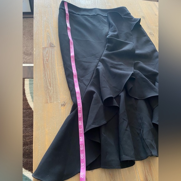 NY & Co., NWT, Black, pencil skirt w ruffle front; 10 - Picture 6 of 10